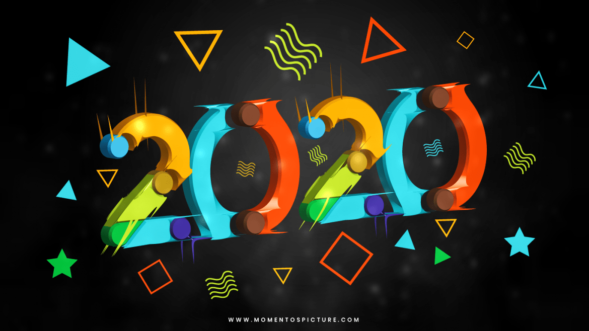 3D Happy New Year 2020 Wallpaper