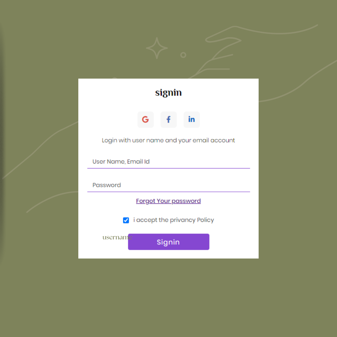 Your favorite login page